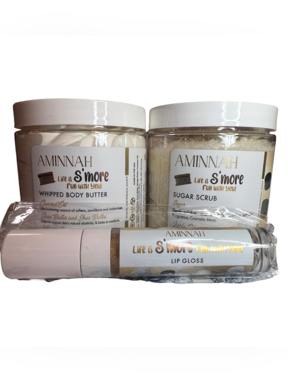 AMINNAH “Life is S’more Fun With You!” 3-Piece Body Care Set – NEW